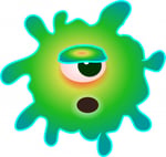 Cartoon Germ Virus